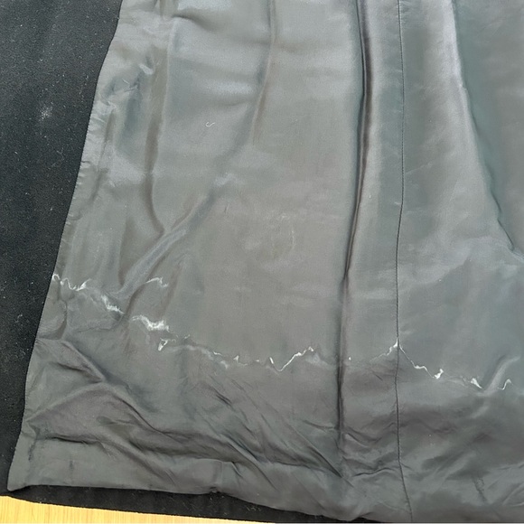 United Colors of Benetton Wool Black Double-Breasted Long Coat - Picture 4 of 6